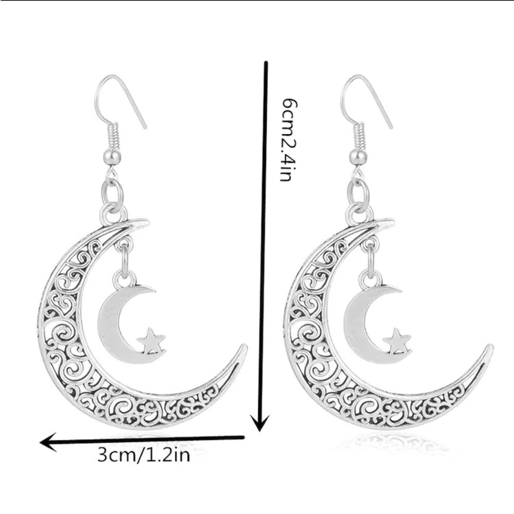 Moon star earrings - Picture 7 of 16